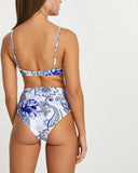 River Island Women's Floral High Waist Swim Bikini Bottoms