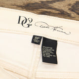 DG2 by Diane Gilman Petite Embroidered Applique Jeans Cream 8P