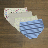 Auden Women's Cotton Hipster 4 Pack Panties Assorted Neutrals XS (0-2)