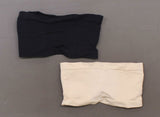 Rhonda Shear LOT OF 2 Underwire Bandeau Bra Removable Pads Nude/Black Large