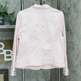 Charter Club Women's Petite Denim Jacket Misty Pink PXL