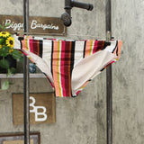 Kona Sol Women's Vertical Stripe Medium Coverage Hipster Bikini Bottom