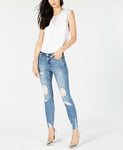 Kendall + Kylie The Ultra Babe Perfect Ripped Mid-Rise Jeans