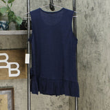 DG2 by Diane Gilman Women's Asymmetric Ruffle Tank Top