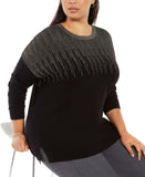 Alfani Plus Size Sparkle Shoulder Sweater