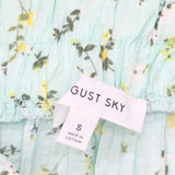 August Sky Women's Decorative Tie Straps Midi Dress Mint Green Multi S