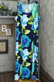 Susan Graver Women's Printed Liquid Knit Maxi Dress