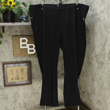 DG2 by Diane Gilman Pull On Stretch Ponte Boot Cut Pants Black Plus 4X