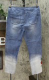 DG2 by Diane Gilman Women's Embroidered Pull-On Exposed Buttons Jeans