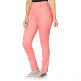DG2 by Diane Gilman Virtual Stretch Skinny Jeans Coral 8 Petite