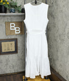 Charter Club Women's Cotton Eyelet Flounce Wrap Dress White 16