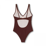 Shade & Shore Women's Plunge Tie-Front Wrap One Piece Swimsuit