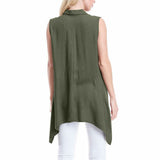 Fever Women's Sleeveless High Low Tunic Blouse