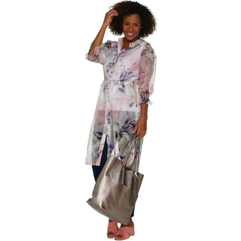 NWT Vince Camuto Womens Side Tie Diffused Bloom Tunic. A306721 S