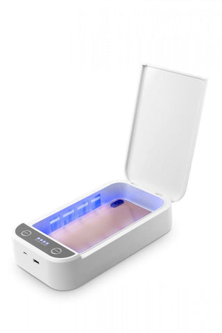 Brookstone Aroma-Oil Diffuser + UV Light Cell Phone Sterilizer. AB0069-WHA