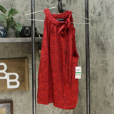 INC International Concepts Women's Heart Print Bow Top