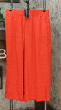 Curations Women's Petite Size Wide Leg Gauze Pants
