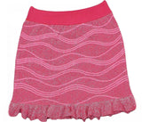 Adore Women's Metallic Ruffle Edge Sweater Mini Skirt