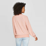 Knox Rose Women's Boucle Textured Crewneck Pullover Sweater