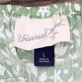 Universal Thread Women's Puff Short Sleeve Day Dress Green Floral L