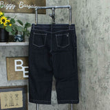 Susan Graver Jeans Women's High Stretch Denim Zip-Front Crop Jeans