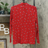 Karen Scott Women's Skiing Penguins Printed Mock Neck Top