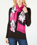 Calvin Klein Women's Pop Flower Chiffon Rectangle Scarf