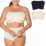Rhonda Shear Plus Size 2 Pack Underwire Bandeau Bras with Removable Pads