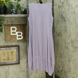 MarlaWynne Women's Matte Jersey Sleeveless Dress With Pockets Dusk Petite XS