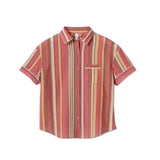 Stars Above Women's Striped Simply Cool Short Sleeve Button-Up Pajama Shirt