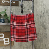 Love, Fire Womens T.D.C. Topson Plaid Mini Skirt