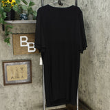 Connected Apparel Women's Plus Size Flutter Sleeve Sheath Dress