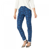 Isaac Mizrahi Live! Tall 24/7 Slim Leg Stretch Damask Printed Pants