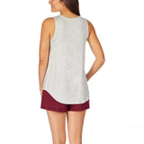 Jane and Bleecker Women's 3 Pack Lounge Tank Tops Plum / Oatmeal / Blue Medium