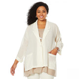 MarlaWynne WynneLayers Women's Plus Size Oversized Chiffon Blazer