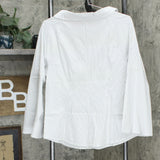 Laurie Felt Women's Wide Neck Button Front Blouse