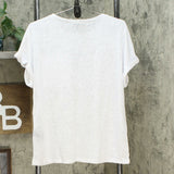 DG2 by Diane Gilman Women's Burnout Slub Jersey Knit Pocket T-Shirt