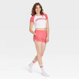 Colsie Women's 2 Piece Pajama Shirt Shorts Set Red XS
