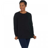 Denim & Co. Women's Essentials Crew Neck Long-Sleeve Knit Top