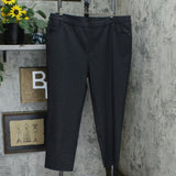 Susan Graver Plus Size Houndstooth Ponte Faux Fly Pull-On Pants