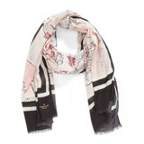Kate Spade New York Women's USA Map Fringe Oblong Scarf