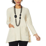 MarlaWynne Women's Handkerchief Tunic Top With Pockets