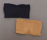 Rhonda Shear LOT OF 2 Underwire Bandeau Bra Removable Pads Black/Caramel Medium