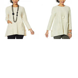 MarlaWynne Women's Handkerchief Tunic Top With Pockets