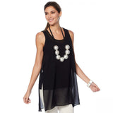 MarlaWynne WynneLayers Women's Plus Size Chiffon Drama Tunic Top