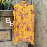 G by Giuliana Women's Printed Sheer Button Front Tunic Top