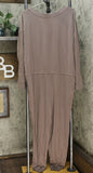 AnyBody Women's Cozy Knit Long Sleeve Jumpsuit Smokey Taupe XS