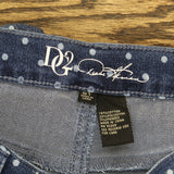 DG2 by Diane Gilman Women's Tall Stretch Embroidered Jeans With Bead Hem