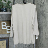 LOGO by Lori Goldstein Layers Women's Tie Front Heathered Kimono Cardigan
