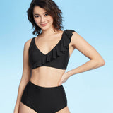 Sea Angel Women's One Shoulder Ruffle Bikini Top